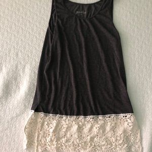 Dark gray shirt extender